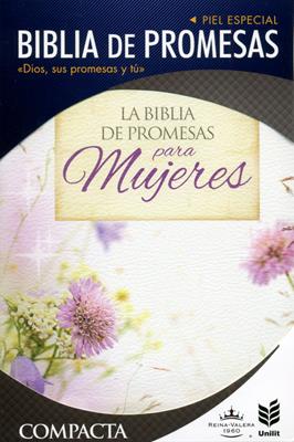 Biblia De Promesas/Compacta/Piel Especial/Floral/Tamaño Bolsillo/Letra Grande