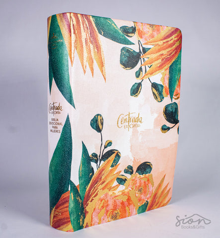 Biblia RVR60/Centrada En Cristo/Floral/Simil Piel